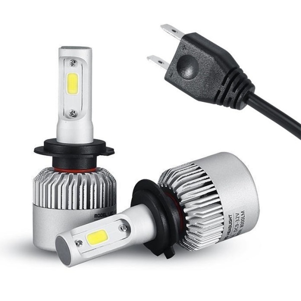 Set 2 Leduri H7 Cob Canbus Pentru Far Auto, Putere 72W, Luminozitate 8000 Lm, 12V-24V Alb Cald 4300K 729694